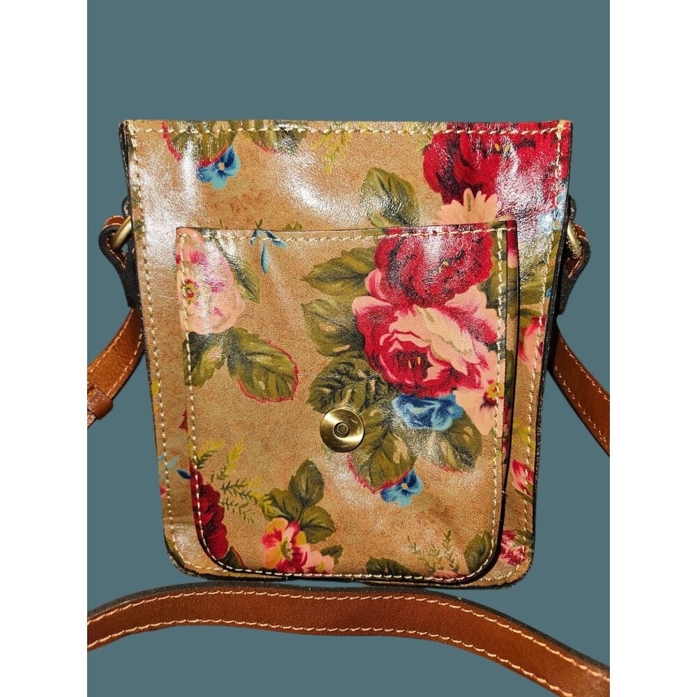 Patricia Nash Leather Cascina Vintage Victorian Garden Crossbody Bag - Picture 5 of 16